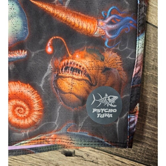 Psycho Tuna Boy's Deep Sea Monster Swim Shorts Trunks Size XL - Picture 3 of 8
